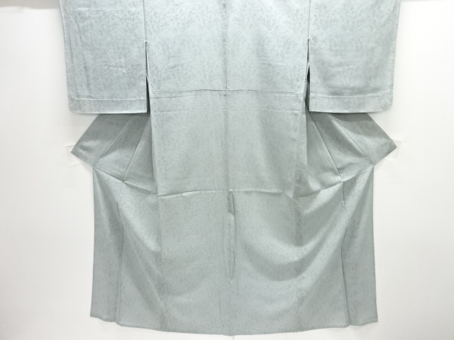 未使用品　紗透かし織　草葉模様色無地着物